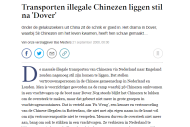 Transporten illegale Chinezen liggen stil na ‘Dover’