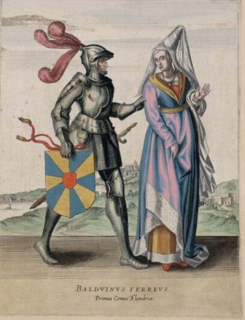 Graaf Boudewijn I van Vlaanderen en Judith van West-Francië