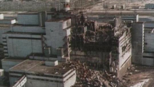 De ontplofte reactor van Tsjernobyl